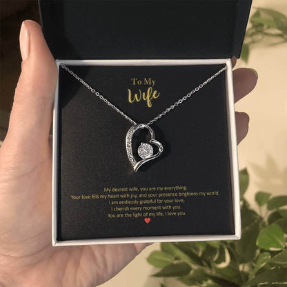 My Dearest Wife, Everything Message Card Forever Love Necklace