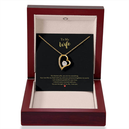 My Dearest Wife, Everything Message Card Forever Love Necklace