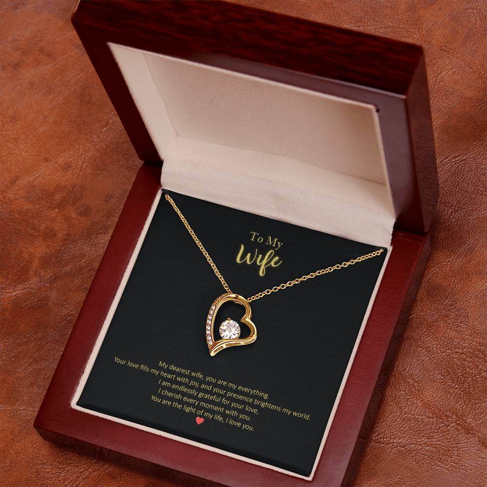 My Dearest Wife, Everything Message Card Forever Love Necklace