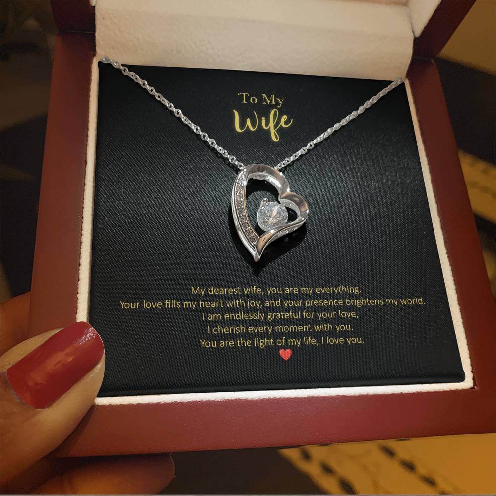 My Dearest Wife, Everything Message Card Forever Love Necklace