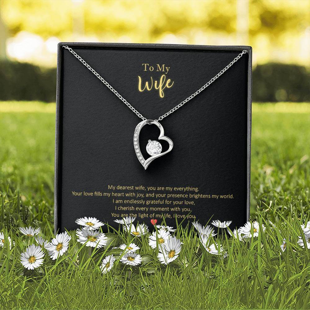 My Dearest Wife, Everything Message Card Forever Love Necklace