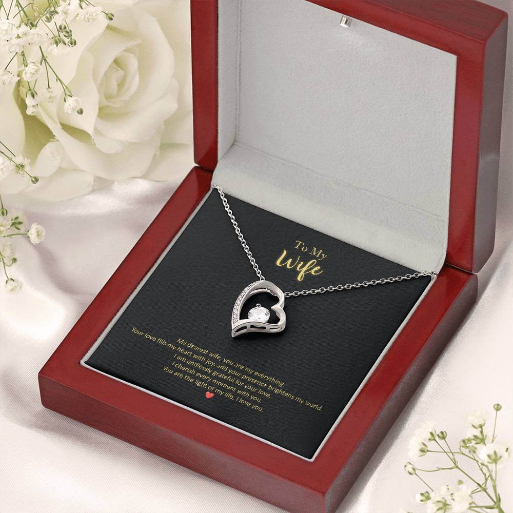 My Dearest Wife, Everything Message Card Forever Love Necklace