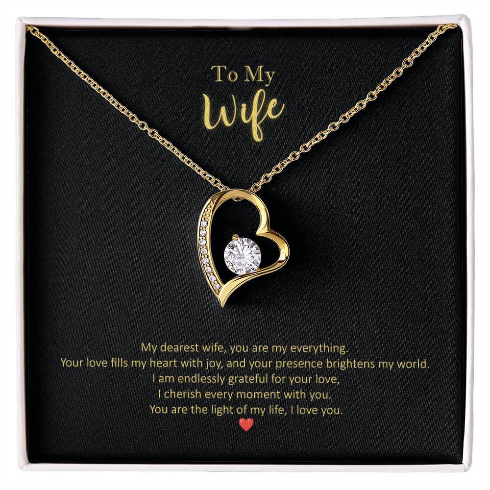 My Dearest Wife, Everything Message Card Forever Love Necklace