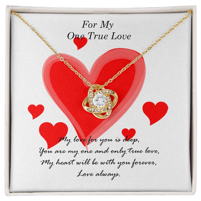 One True love Knot Jewellery Necklace