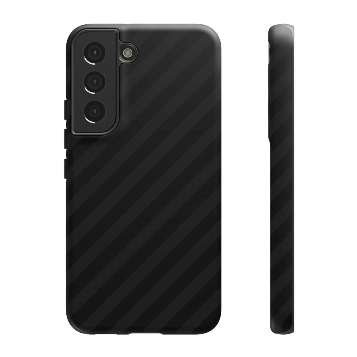 Black carbon fiber patterned phone case for samsung galaxy s21 with black diagonal pattern tough gloss finish back side