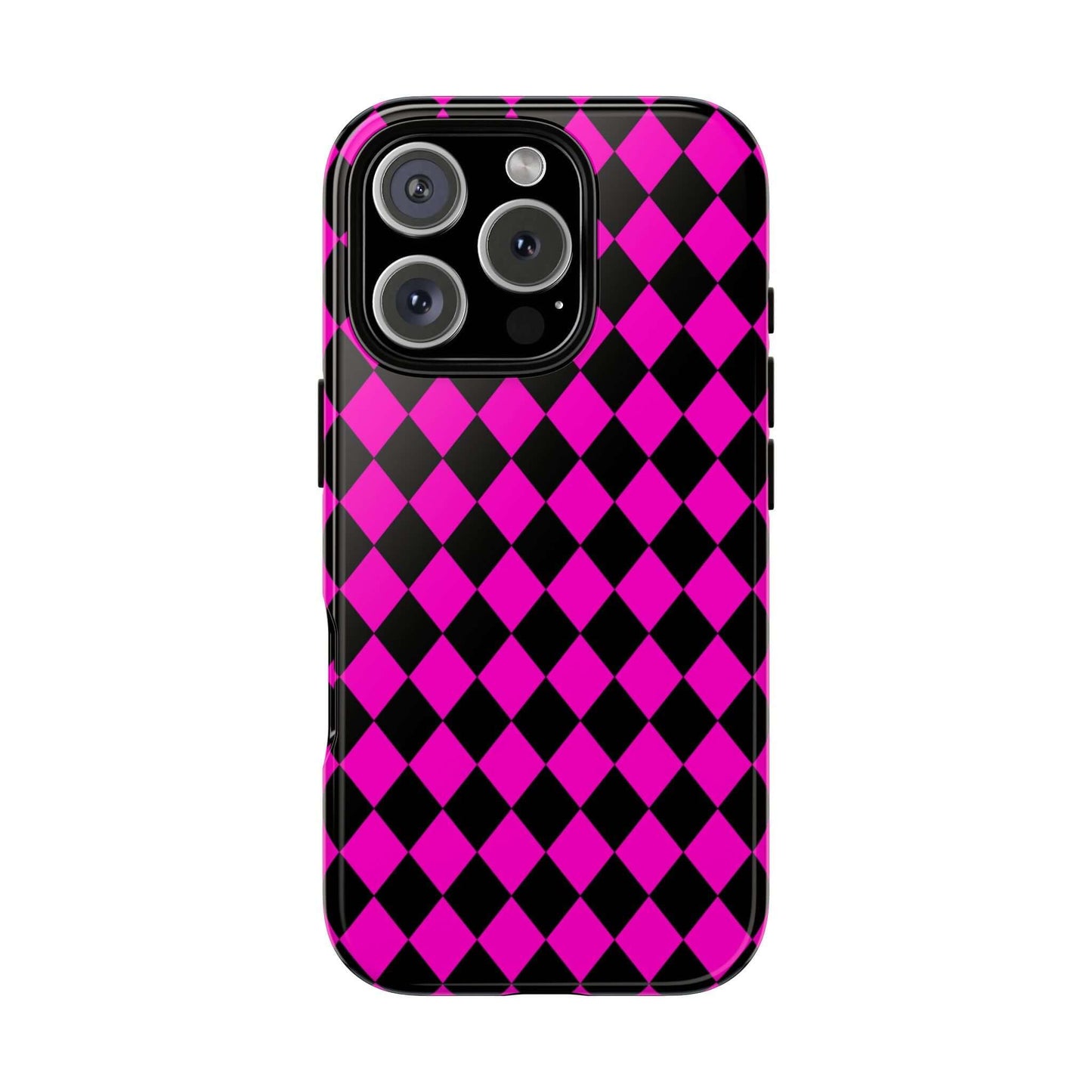 Pink Black Dimond Tough phone Case Cover | iPhone | Google | Samsung