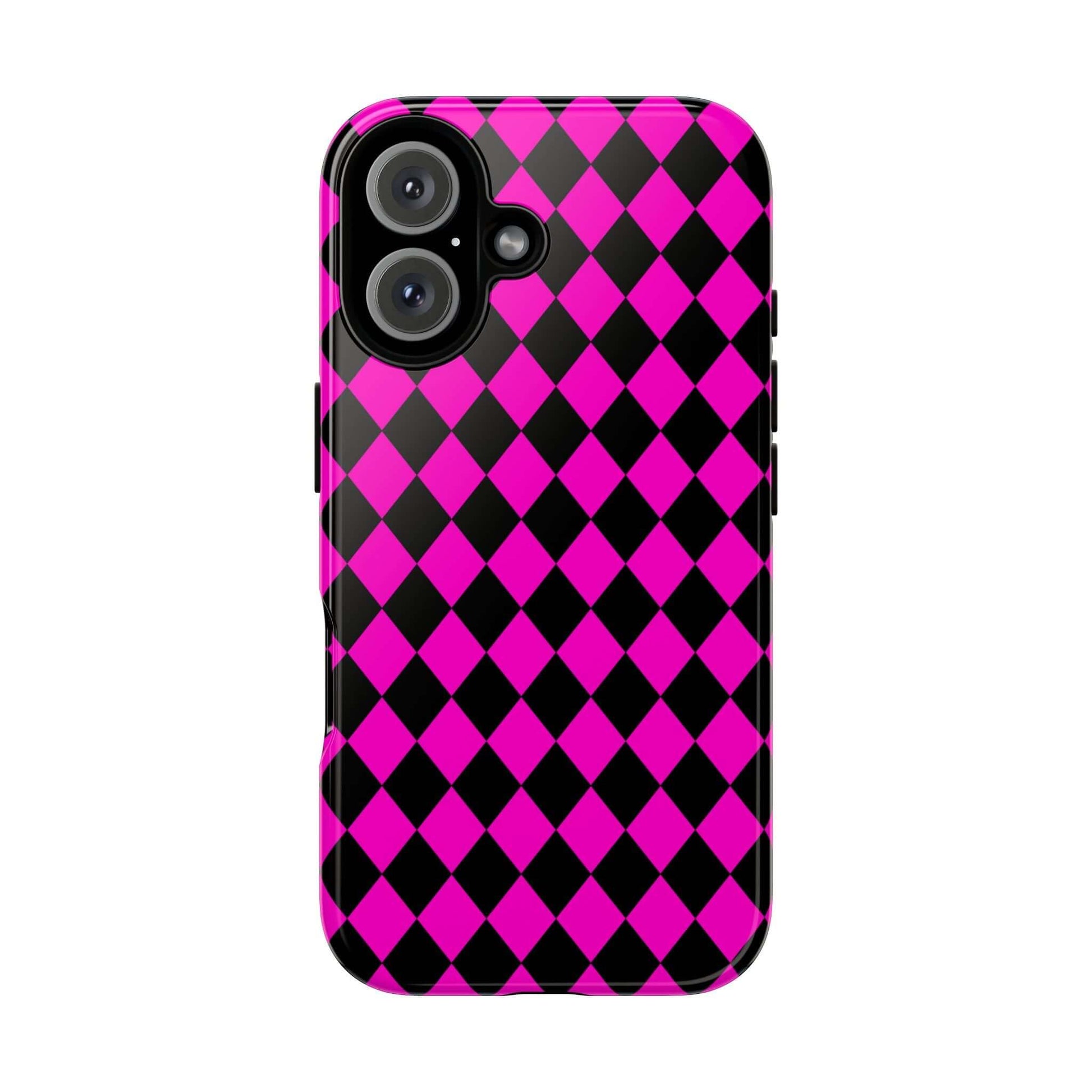 Pink Black Dimond Tough phone Case Cover | iPhone | Google | Samsung