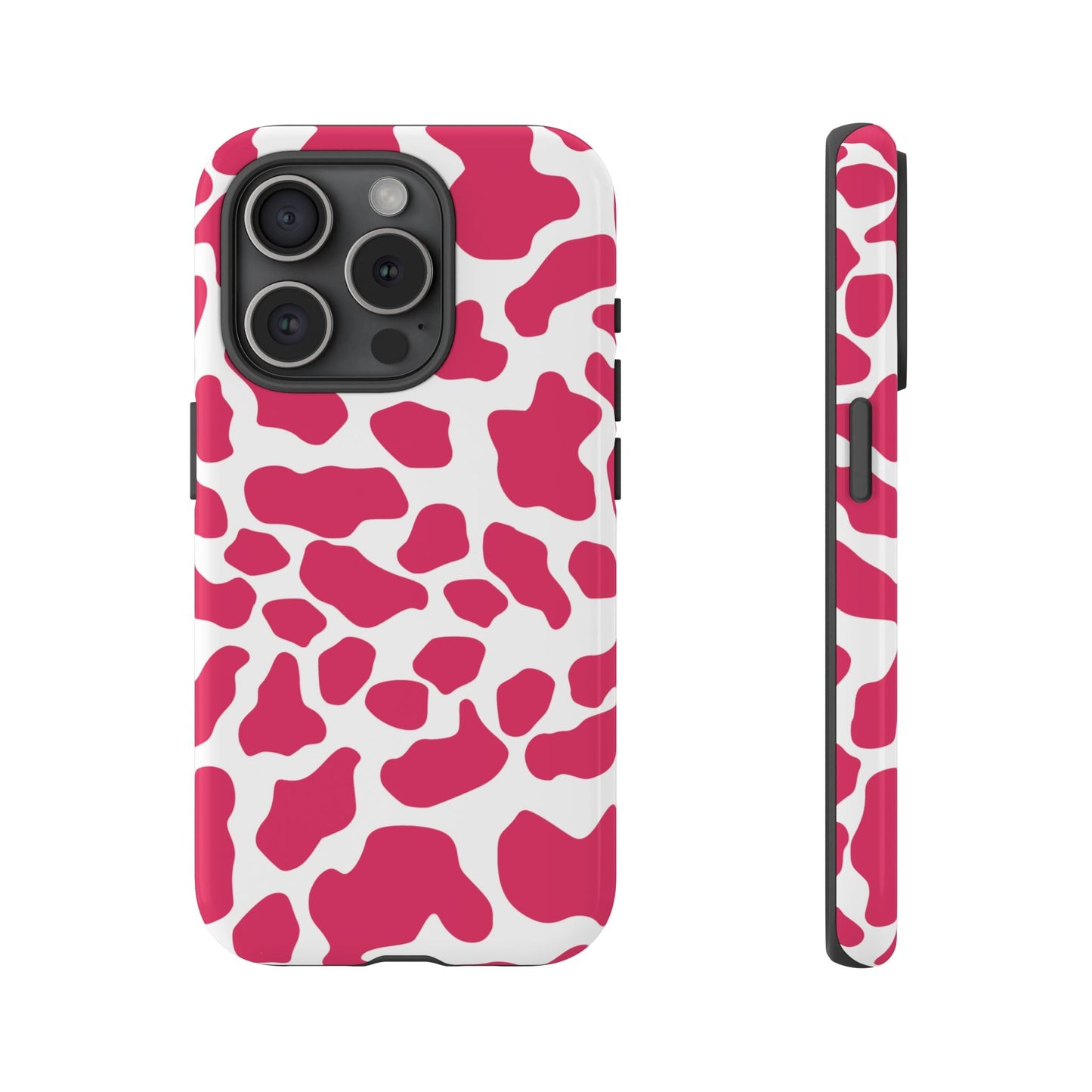 Pink Cow Print Cellphone Case iPhone Samsung Google