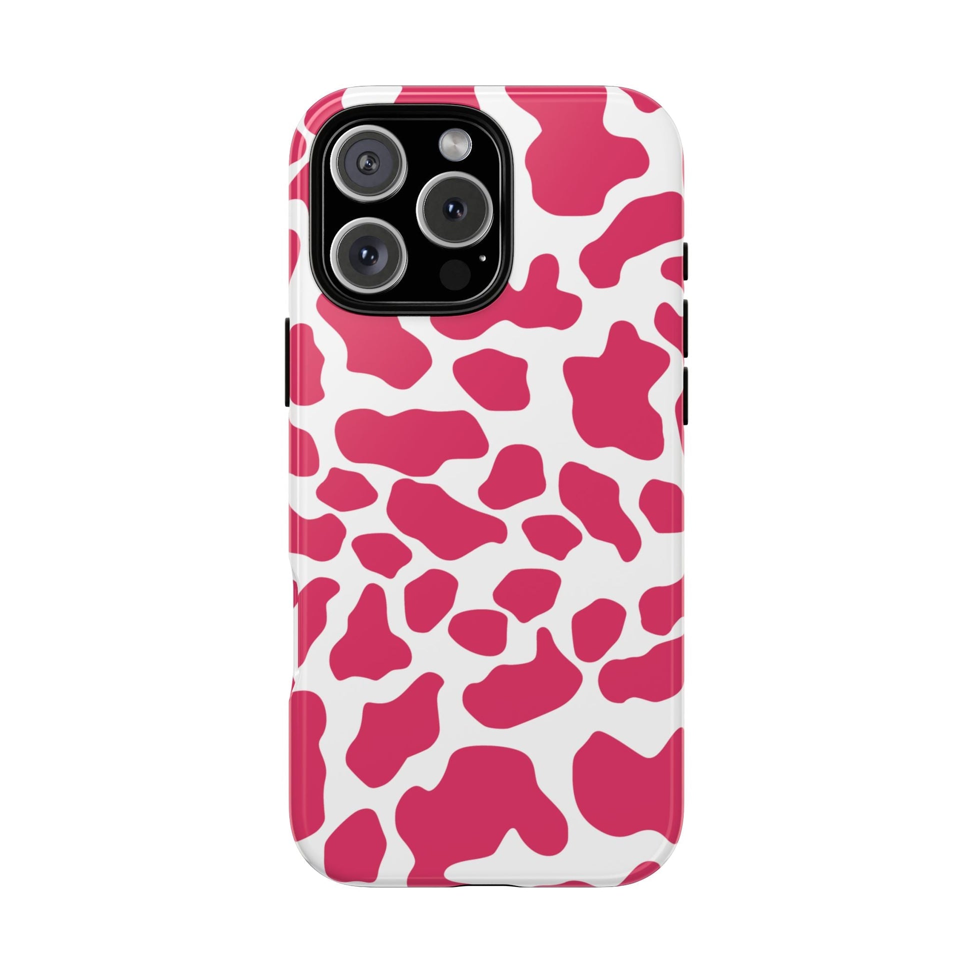 Pink Cow Print Cellphone Case iPhone Samsung Google