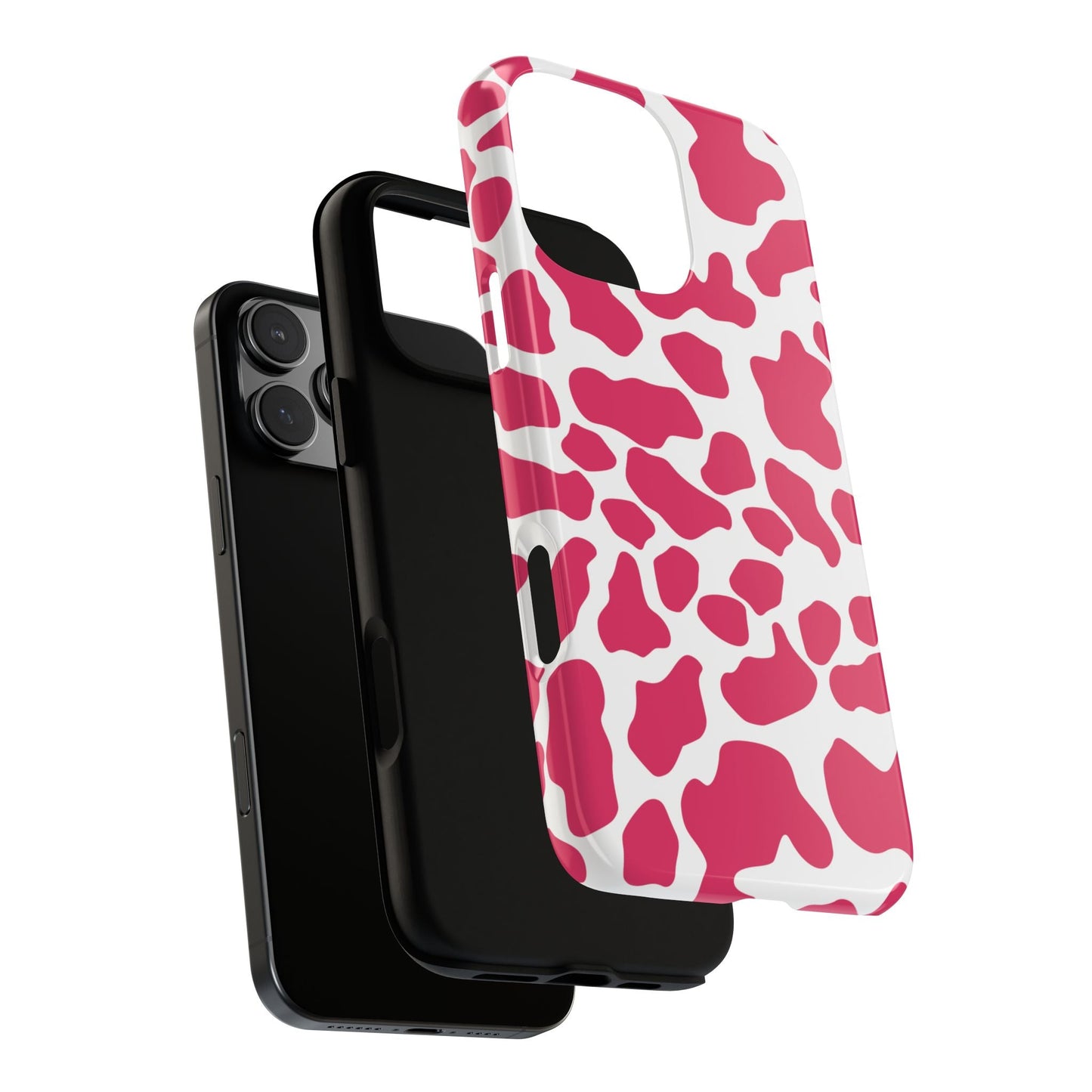 Pink Cow Print Cellphone Case iPhone Samsung Google