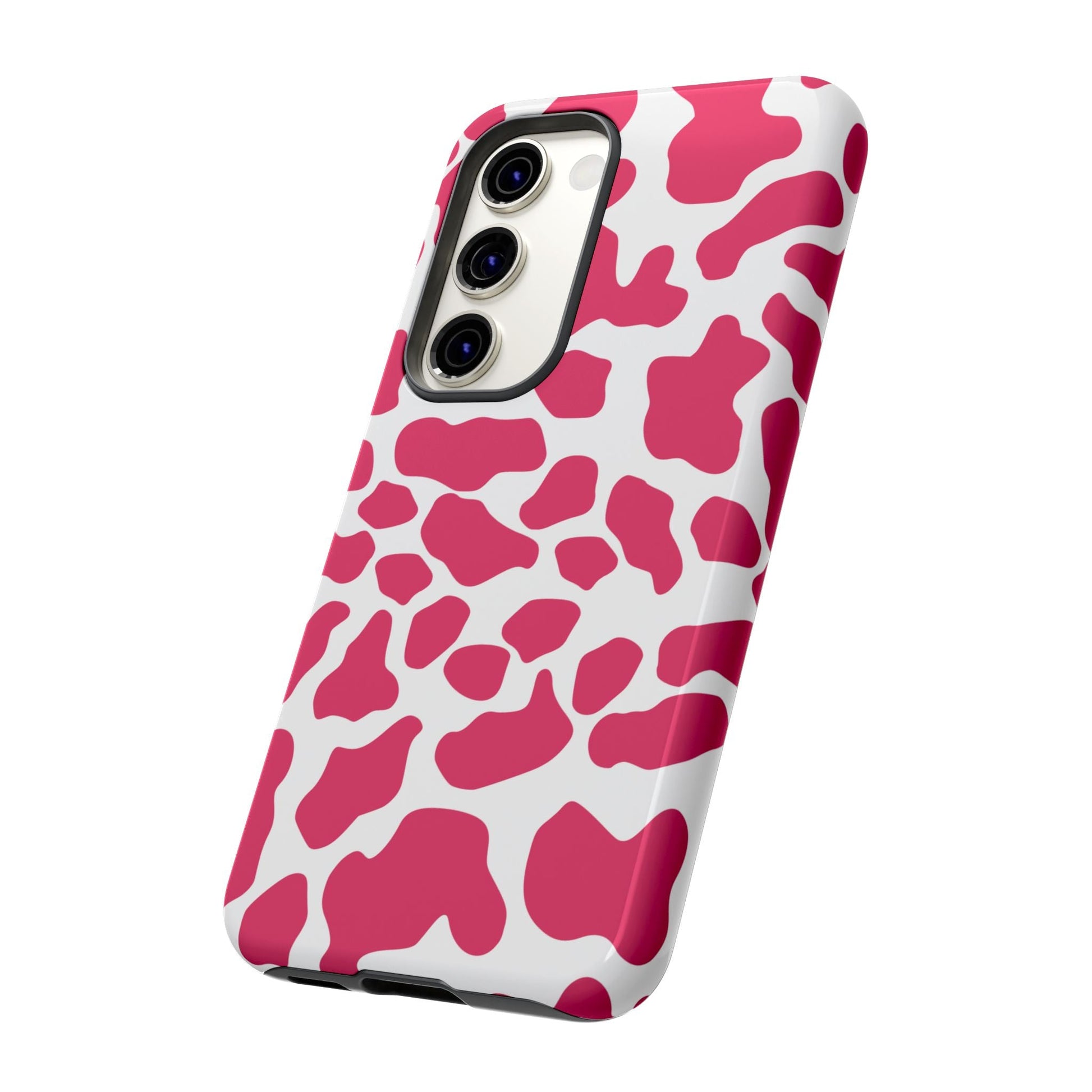 Pink Cow Print Cellphone Case iPhone Samsung Google