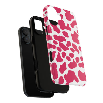 Pink Cow Print Cellphone Case iPhone Samsung Google