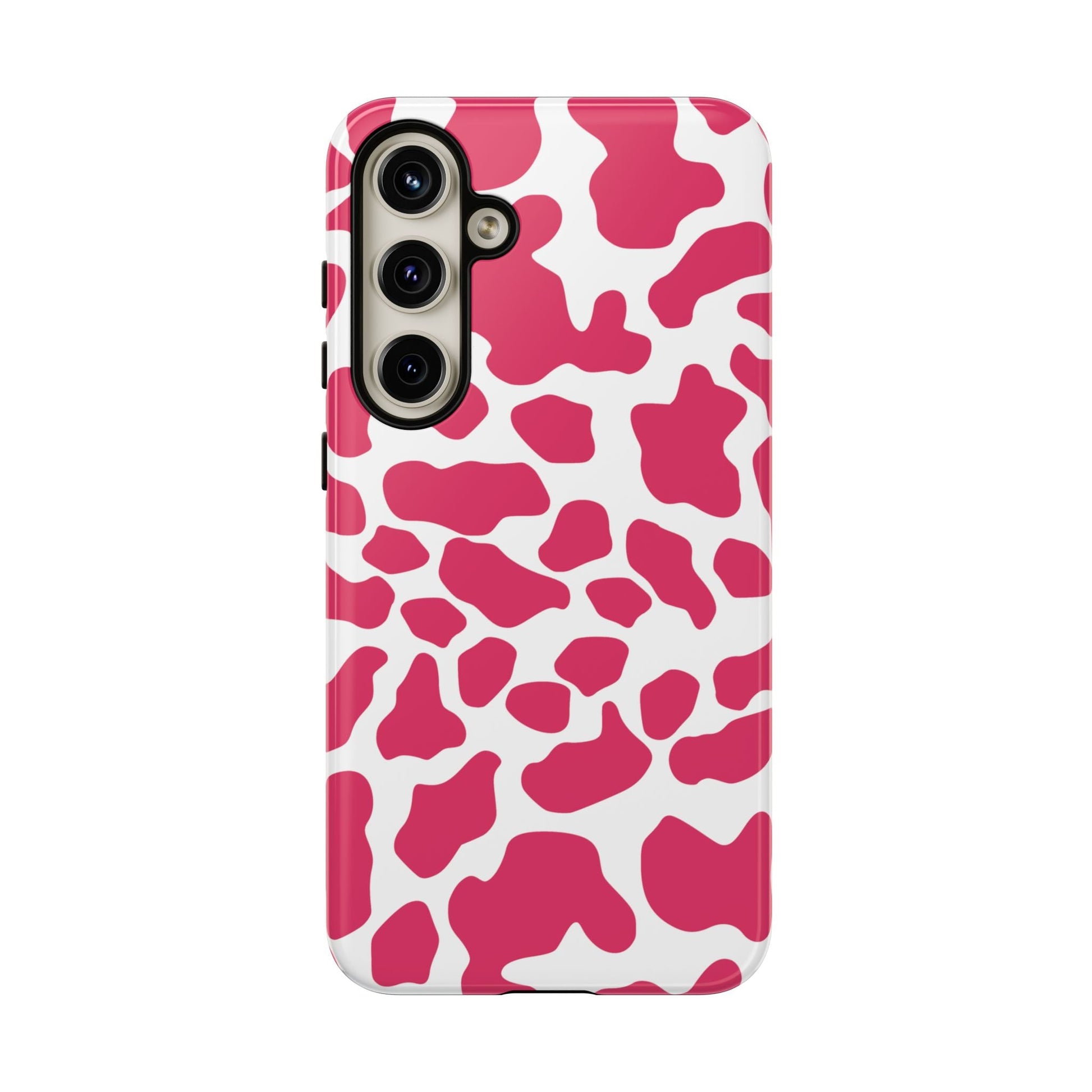 Pink Cow Print Cellphone Case iPhone Samsung Google