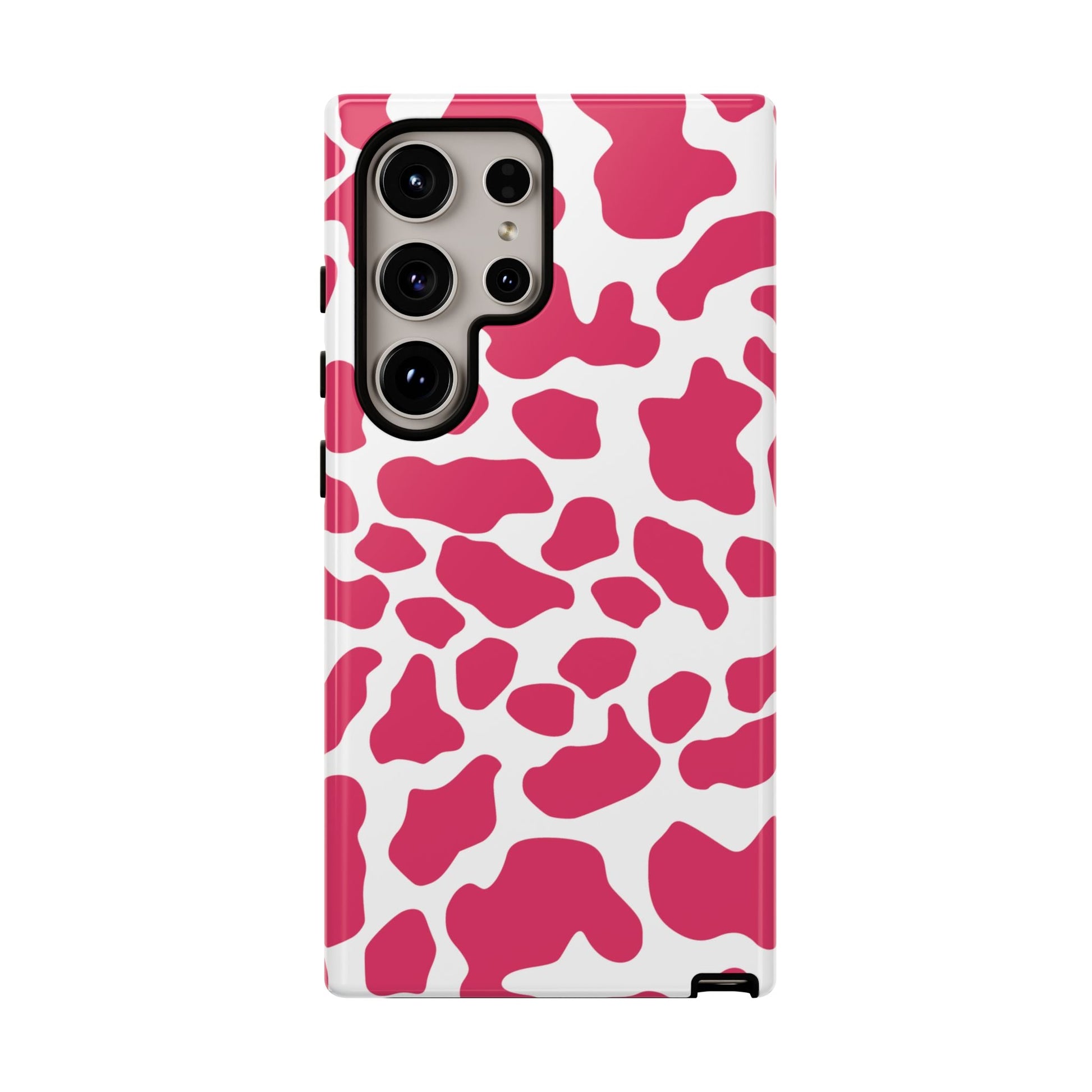 Pink Cow Print Cellphone Case iPhone Samsung Google