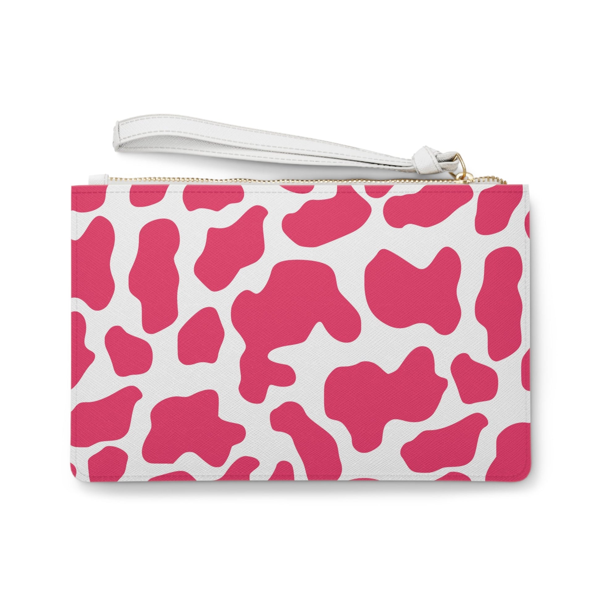 Pink Cow print Clutch Bag