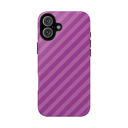 Back of a sleek purple diagonal phone case cover with modern design for protective phone accessories gift