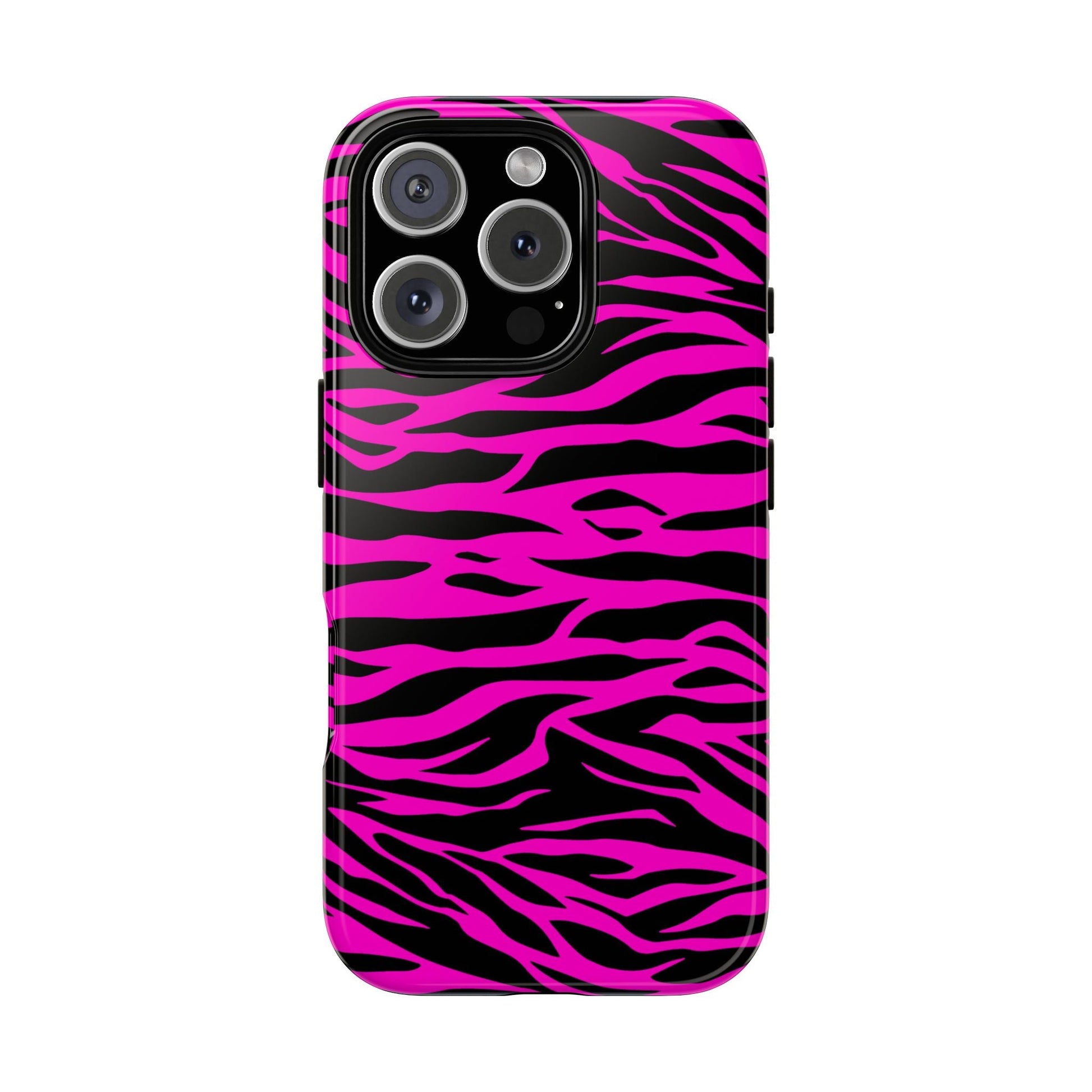 Pink Phone Case Tough Tiger Print