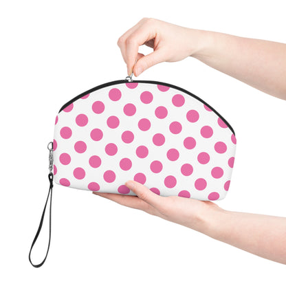 Pink polka dot Makeup Bag