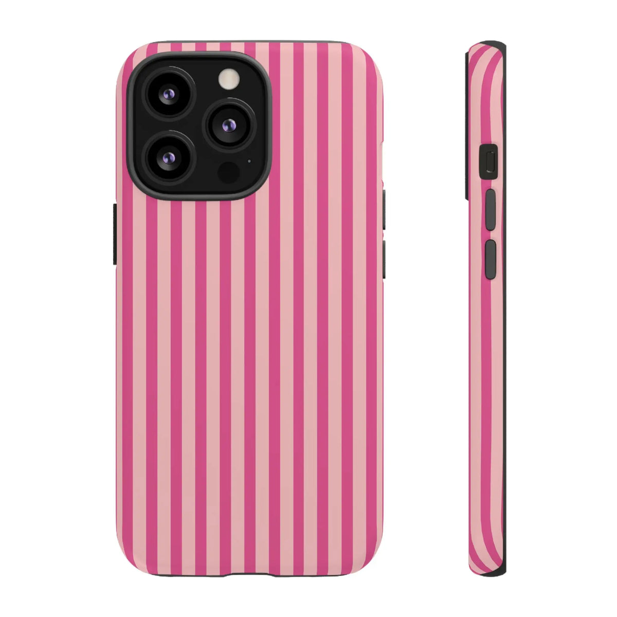 Pink Stripe Everyday Phone Case Cover Protective Smartphone Cover Trendy Accessories - iPhone 13 Pro / Matte - Phone
