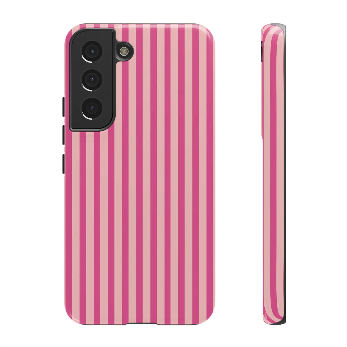 Pink Stripe Everyday Phone Case Cover Protective Smartphone Cover Trendy Accessories - Samsung Galaxy S22 / Glossy