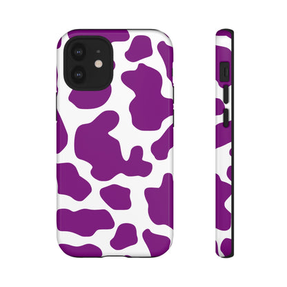 Purple Cow print phone Case iPhone Samsung Google