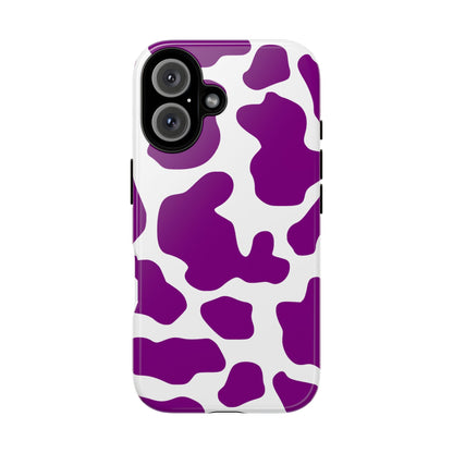 Purple Cow print phone Case iPhone Samsung Google