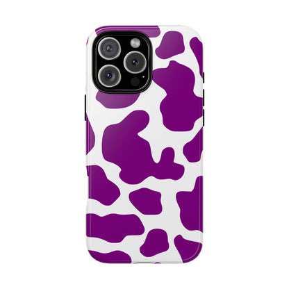 Purple Cow print phone Case iPhone Samsung Google