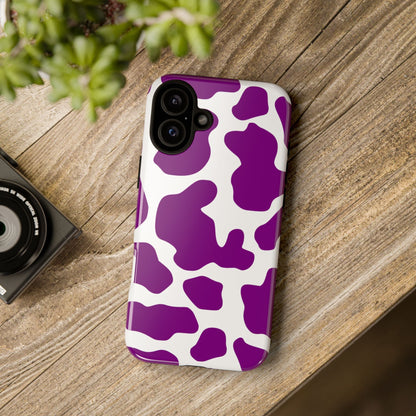 Purple Cow print phone Case iPhone Samsung Google