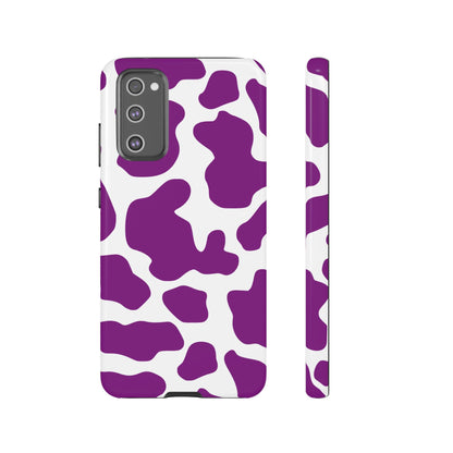 Purple Cow print phone Case iPhone Samsung Google