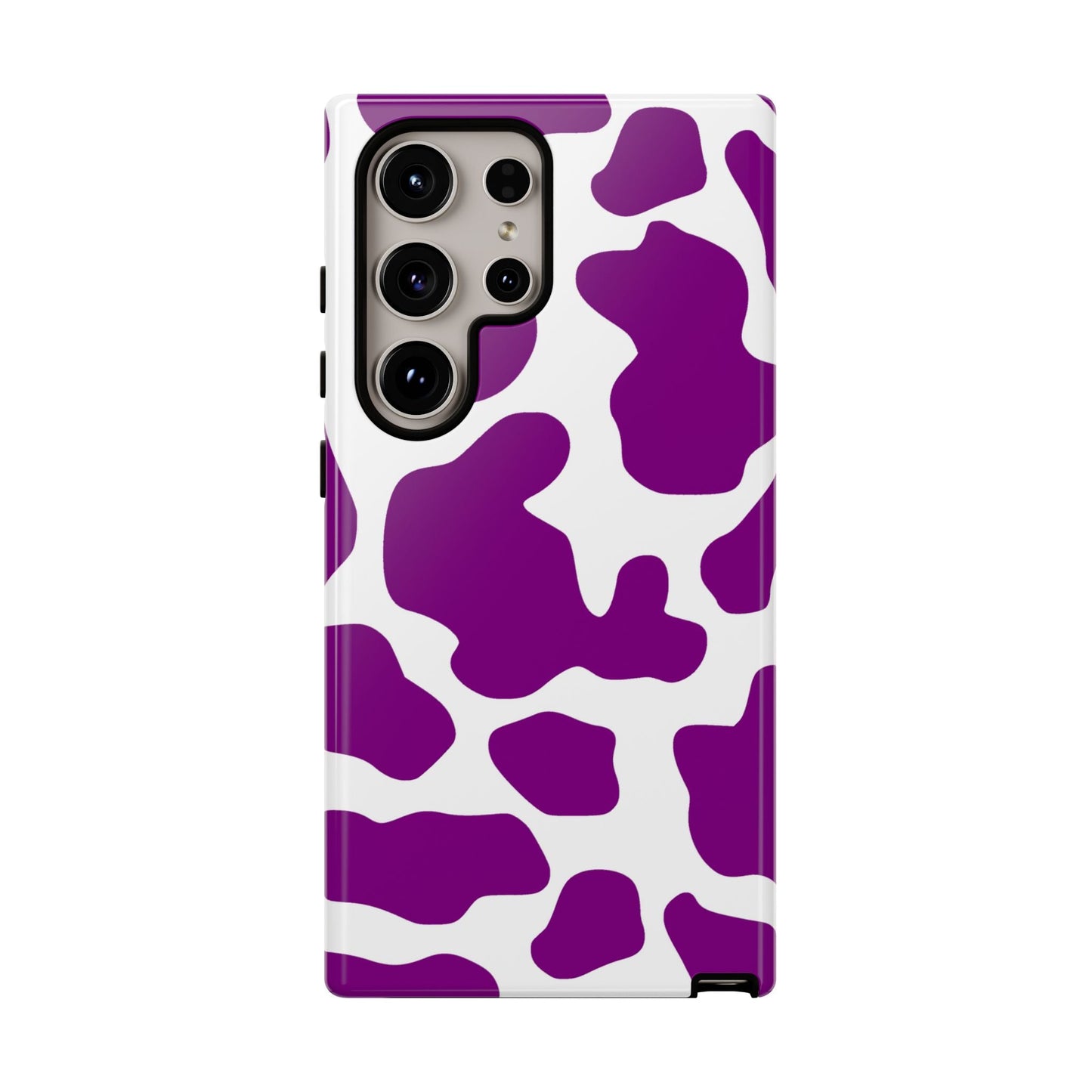 Purple Cow print phone Case iPhone Samsung Google