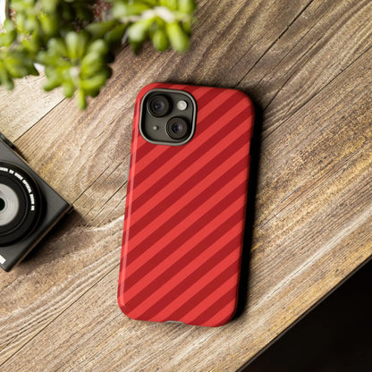 Red Stripes Hard Shell Phone CaseCover - Phone Case