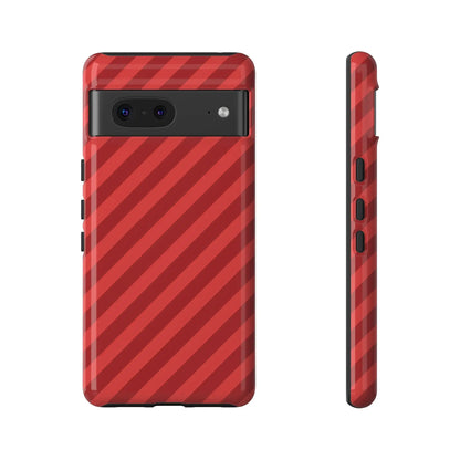 Red Stripes Hard Shell Phone CaseCover - Google Pixel 7 / Glossy - Phone Case