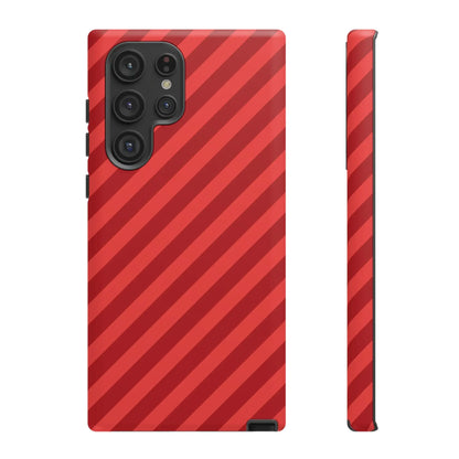Red Stripes Hard Shell Phone CaseCover - Samsung Galaxy S22 Ultra / Matte - Phone Case