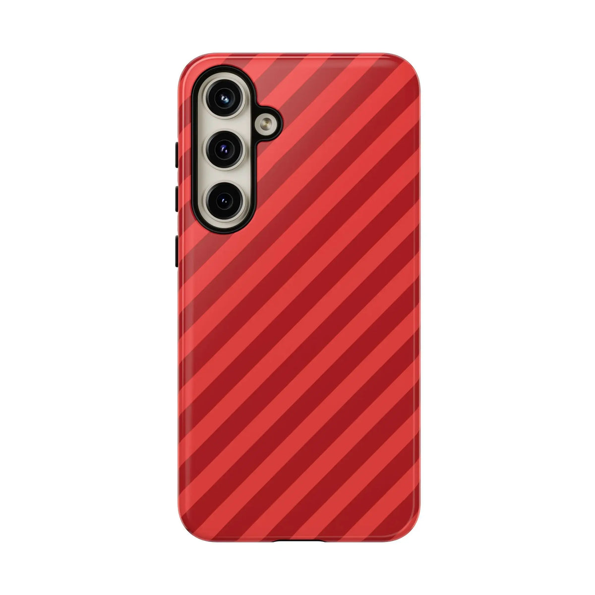 Red Stripes Hard Shell Phone CaseCover - Samsung Galaxy S24 Plus / Glossy - Phone Case
