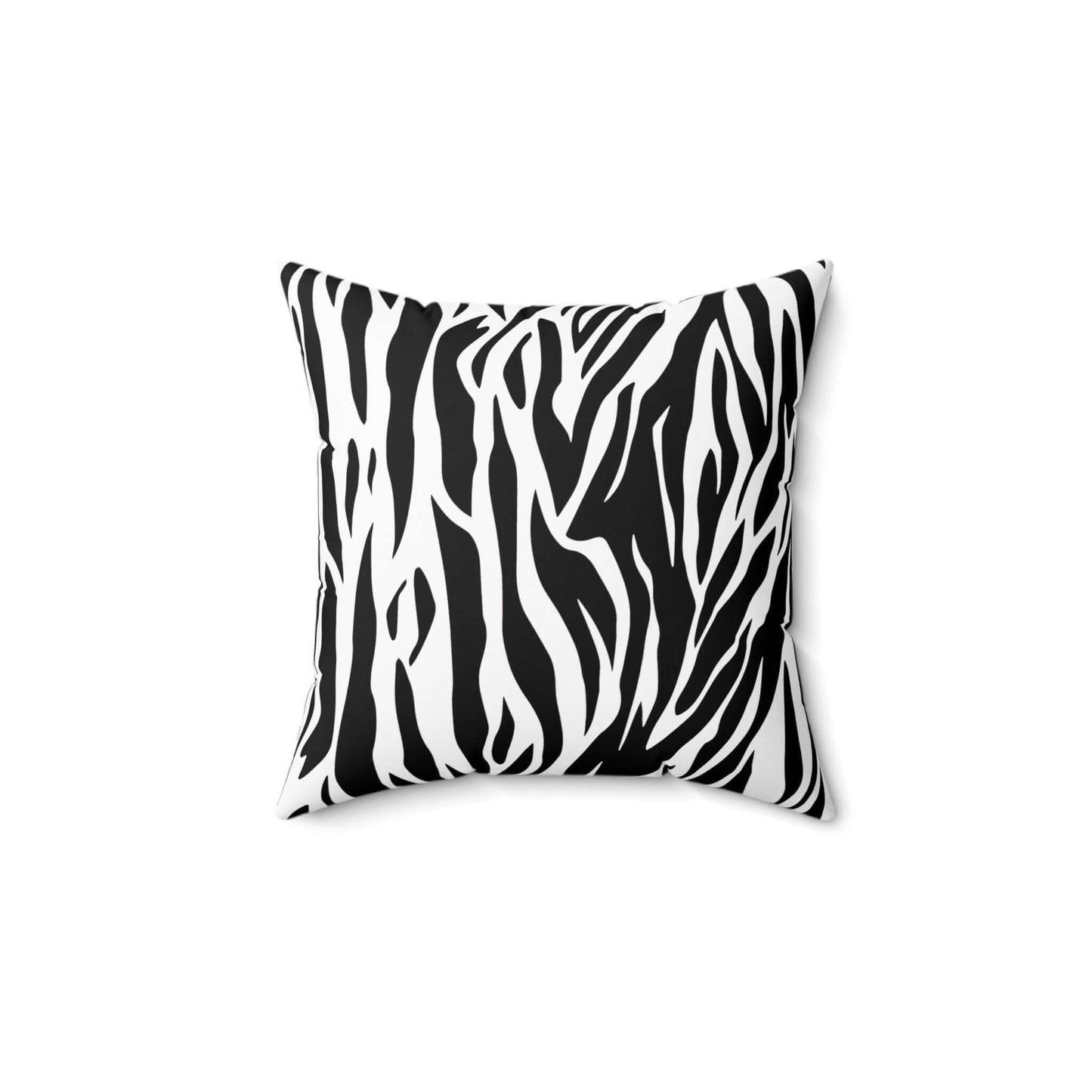 Tiger Print Black White Square Pillow Case with Pillow Insert | Lumber Pillow | Throw Pillow