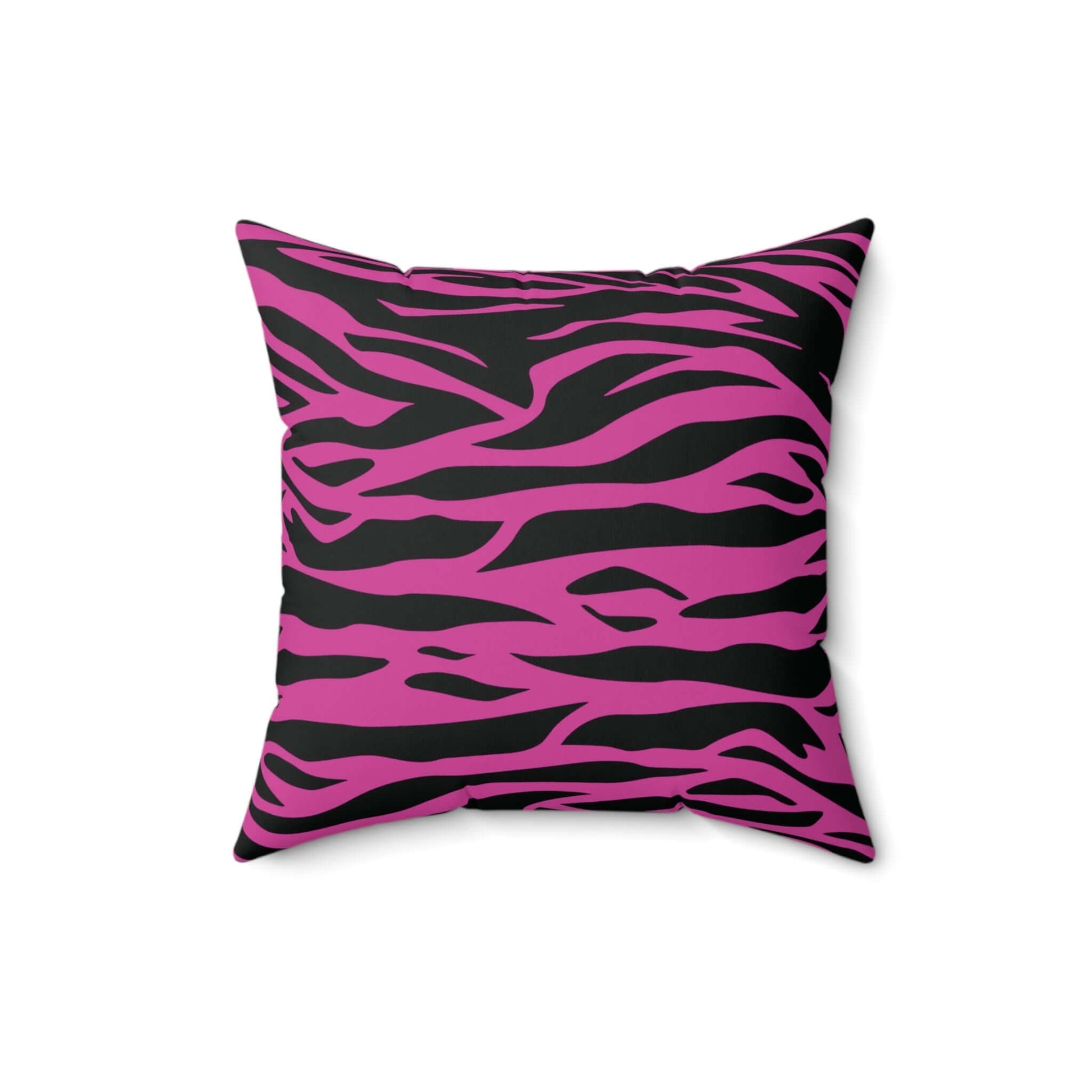 Tiger Print Pink Square Throw Pillow, Home decor, Couch, Bedroom Pillow