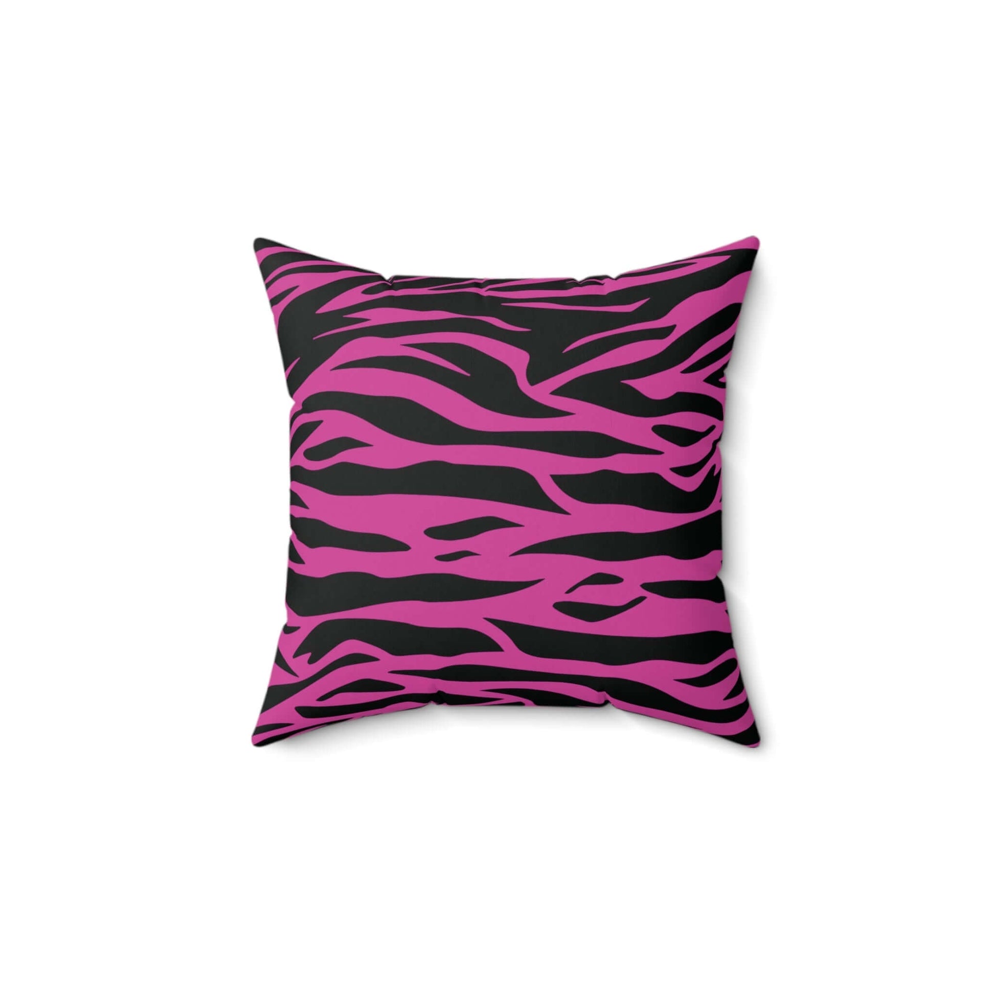 Tiger Print Pink Square Throw Pillow, Home decor, Couch, Bedroom Pillow