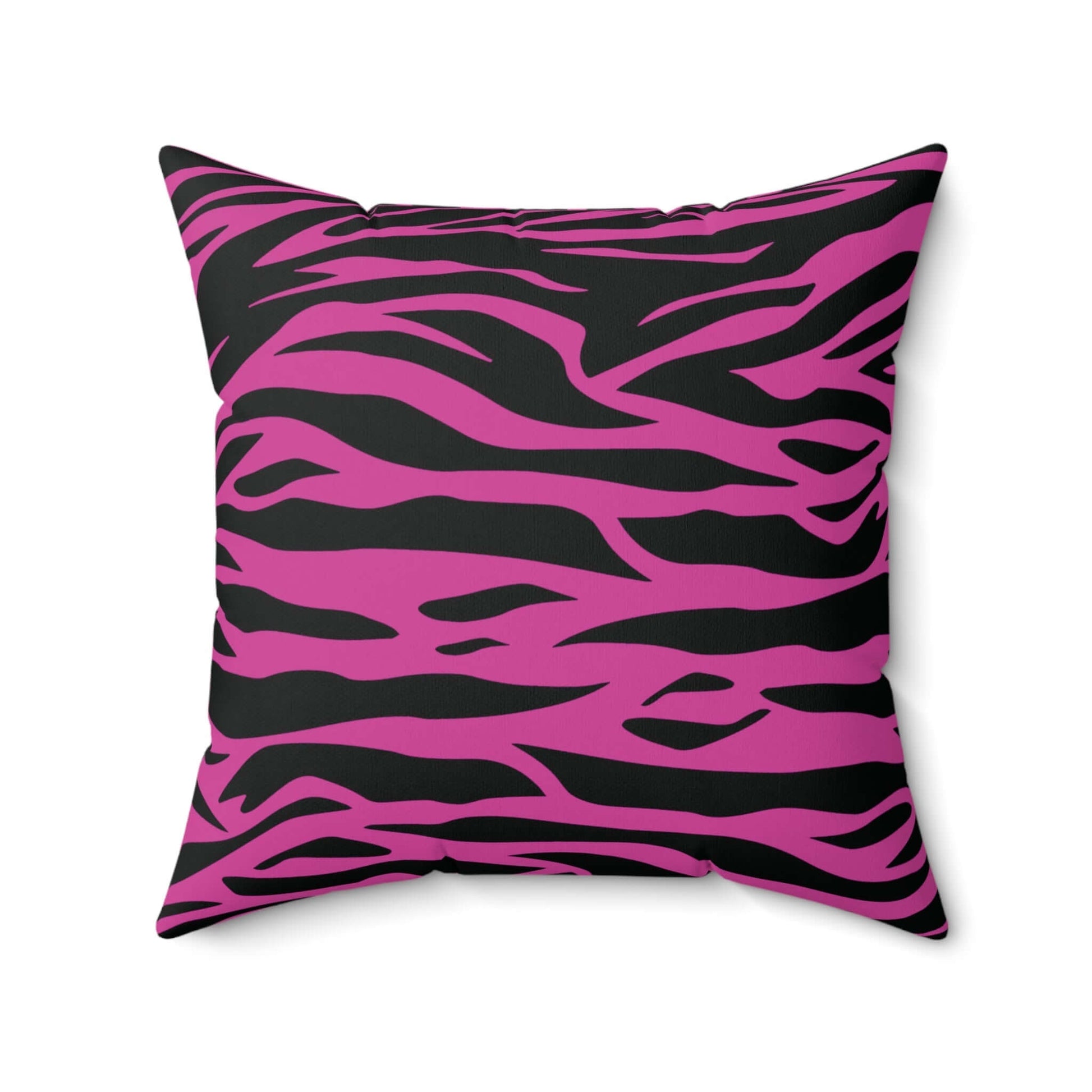 Tiger Print Pink Square Throw Pillow, Home decor, Couch, Bedroom Pillow