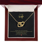 To My Wife Interlocking Hearts Necklace Dearest Wife Message