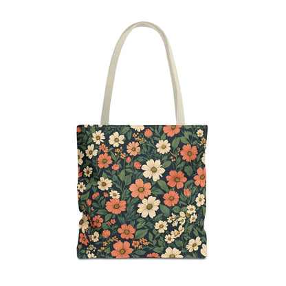 Tote Bag Floral Design Shopping Carry Travel Bag - 18’’ × 18’’ / Beige - Tote Bag