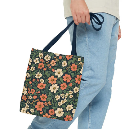 Tote Bag Floral Design Shopping Carry Travel Bag - Tote Bag