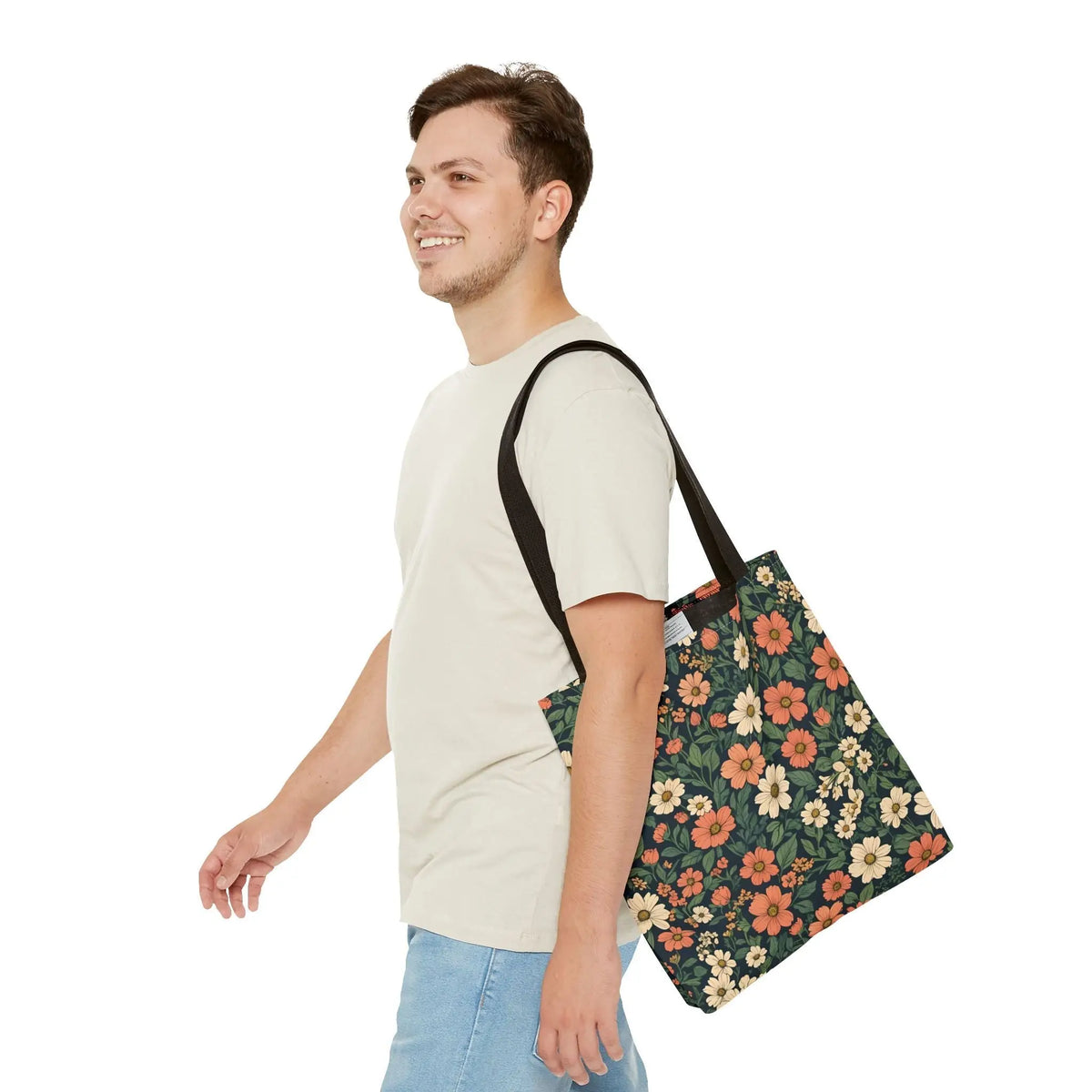 Tote Bag Floral Design Shopping Carry Travel Bag - Tote Bag