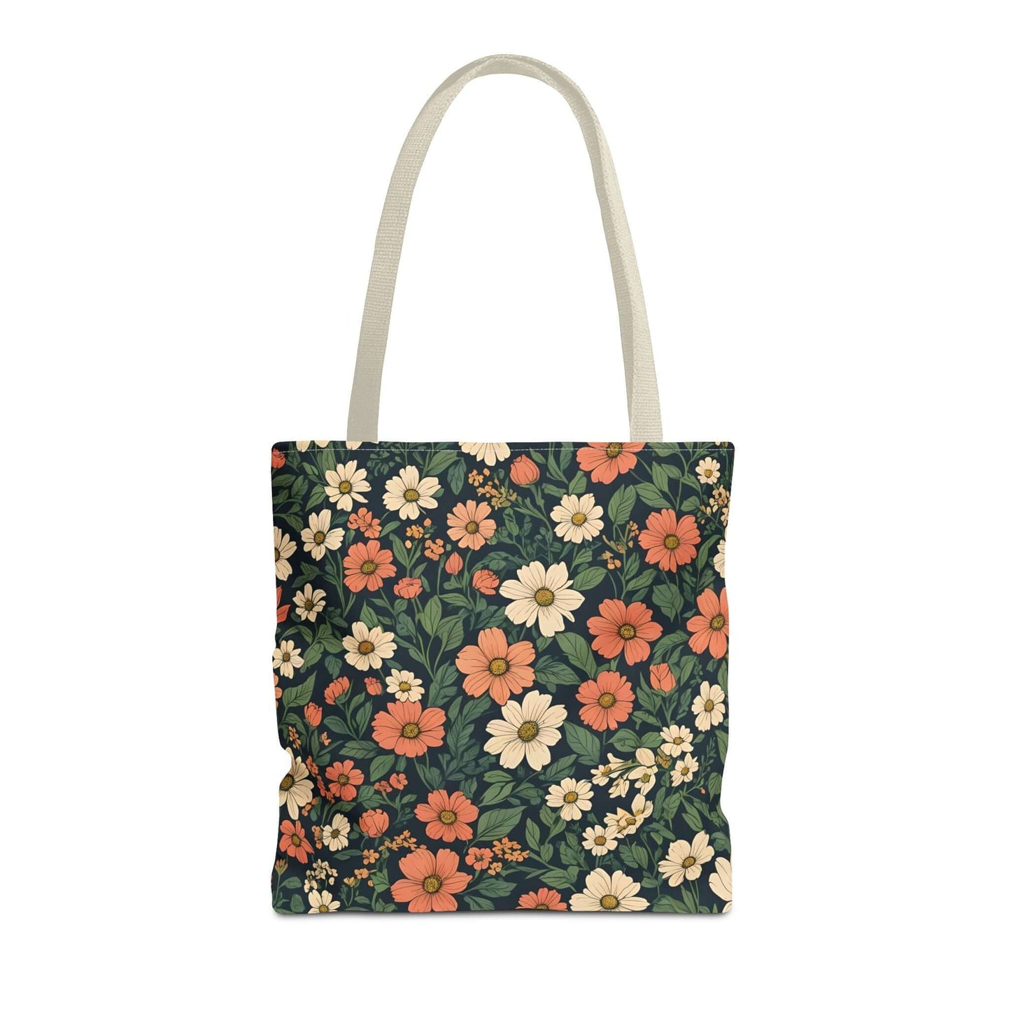 Tote Bag Floral Design Shopping Carry Travel Bay