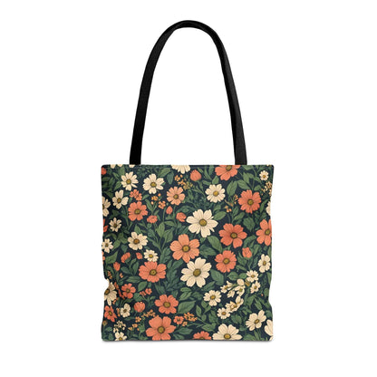 Tote Bag Floral Design Shopping Carry Travel Bay