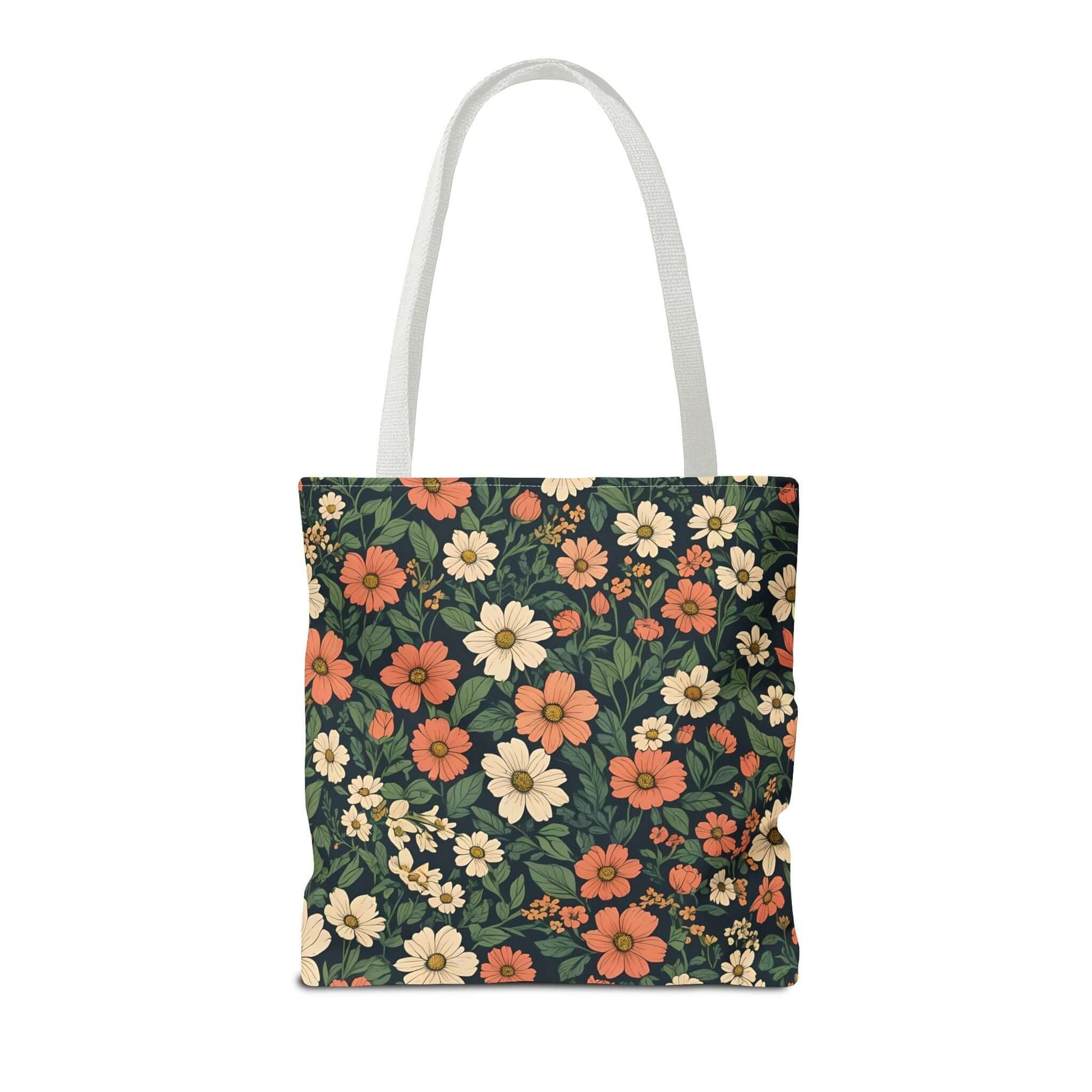 Tote Bag Floral Design Shopping Carry Travel Bay