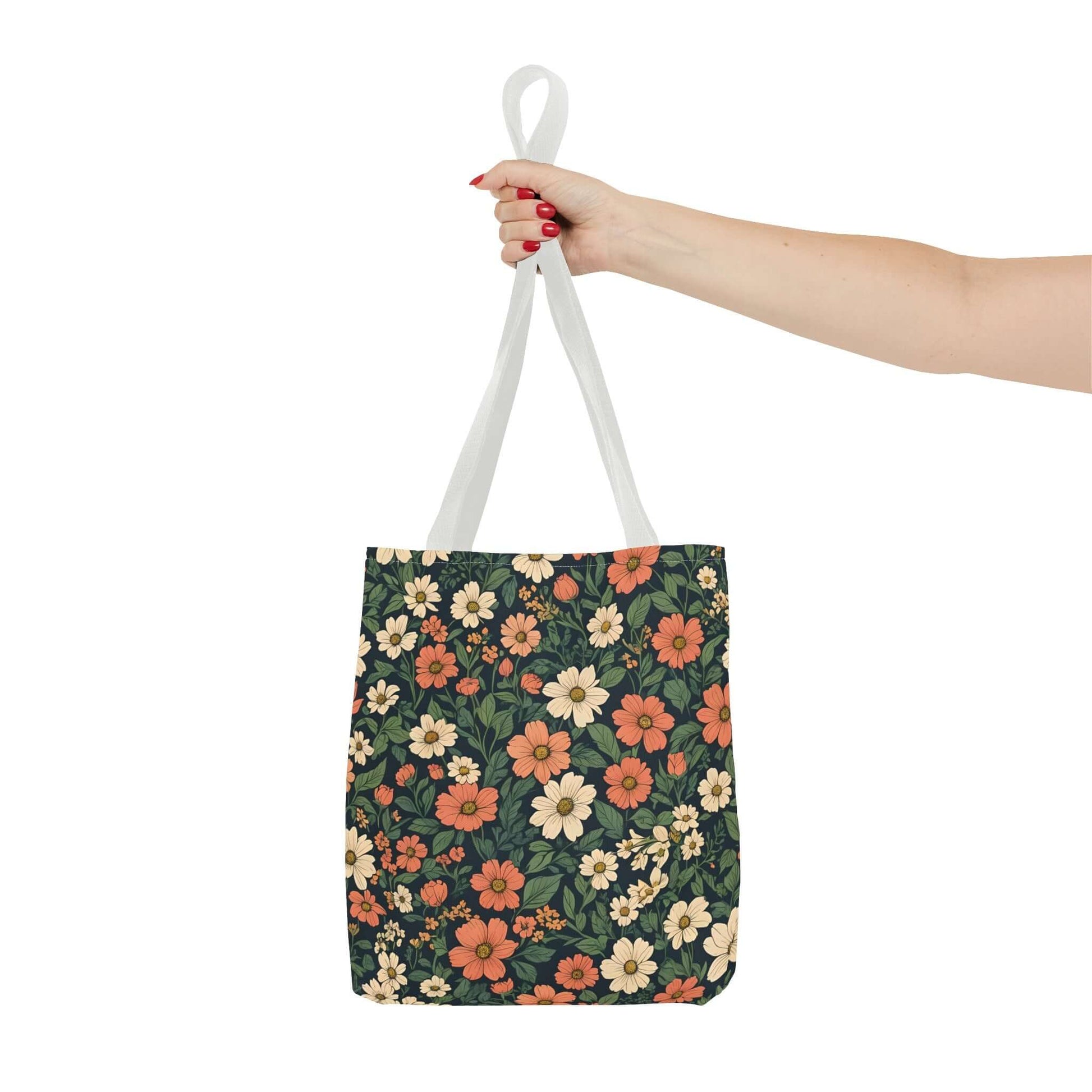 Tote Bag Floral Design Shopping Carry Travel Bay