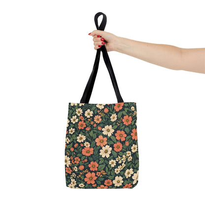 Tote Bag Floral Design Shopping Carry Travel Bay