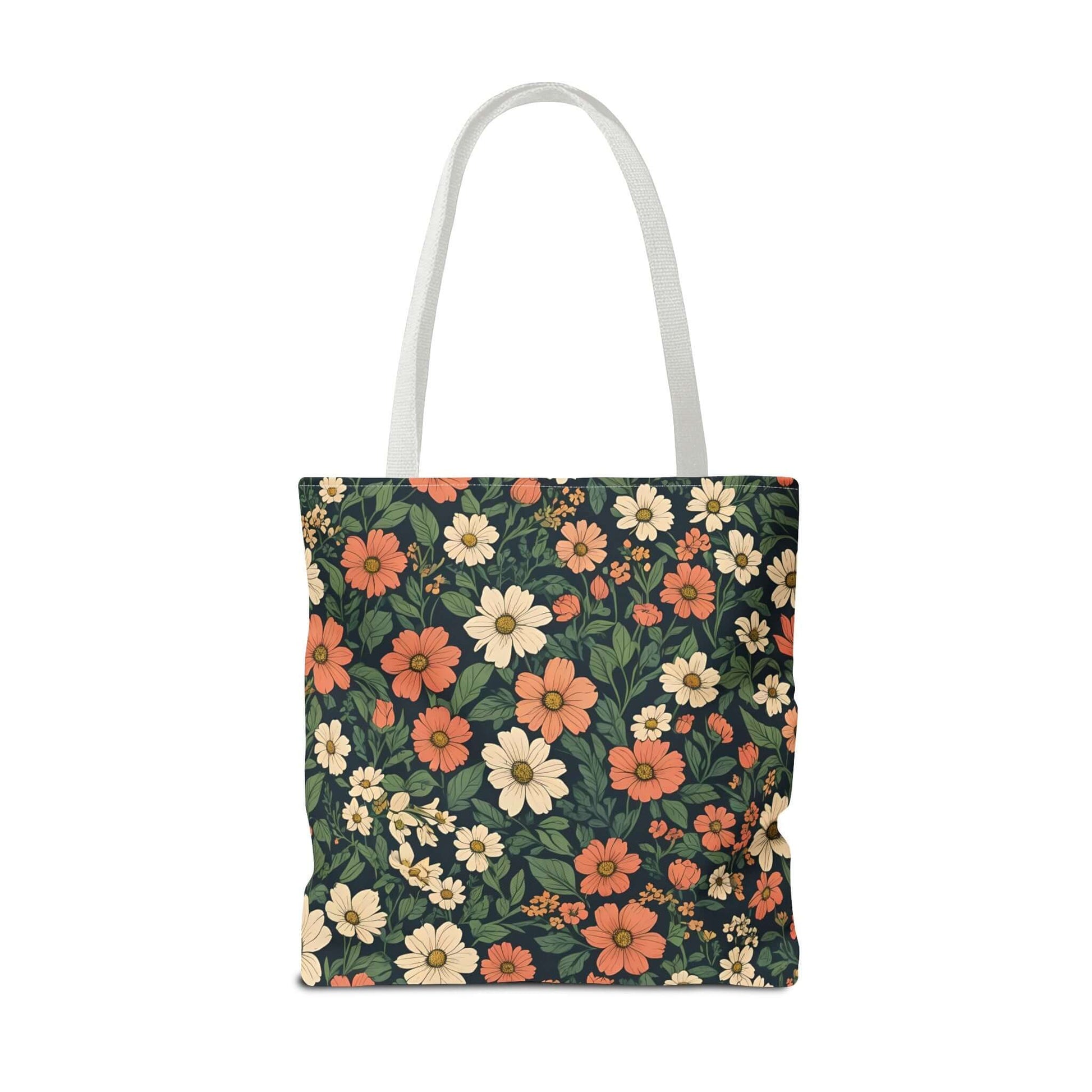 Tote Bag Floral Design Shopping Carry Travel Bay