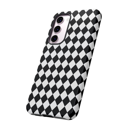 White and Black Dimond Tough phone Case Cover | iPhone | Google | Samsung