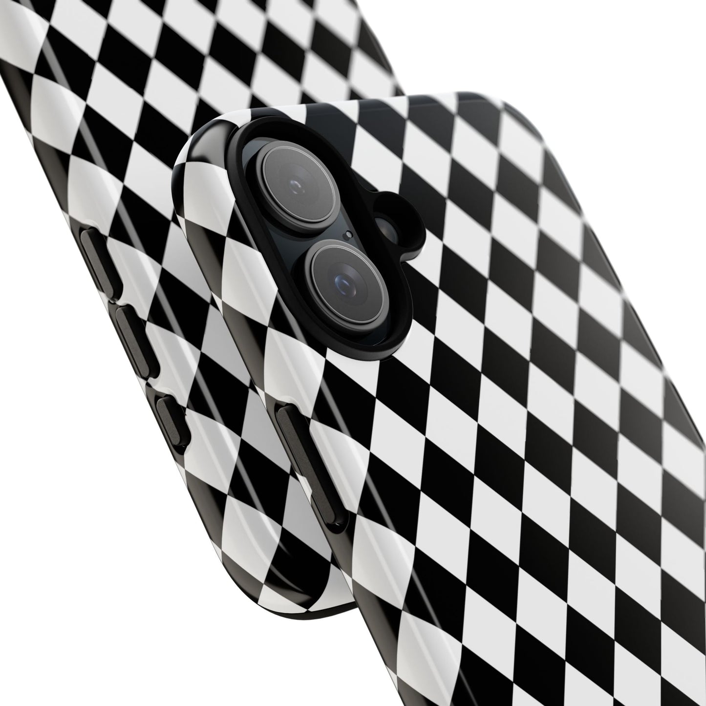 White and Black Dimond Tough phone Case Cover | iPhone | Google | Samsung